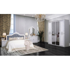 Комплект в спальню 4Дв Луїза / Luiza Глянець Білий MiroMark