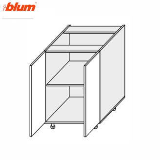 Кухонная секция нижняя Миллениум 60Н/820 2дв Pro Blum ML-071W/9003 MiroMark