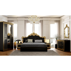 Комплект в спальню 3Дв Дженнифер / Jennifer Глянец Чёрный MiroMark