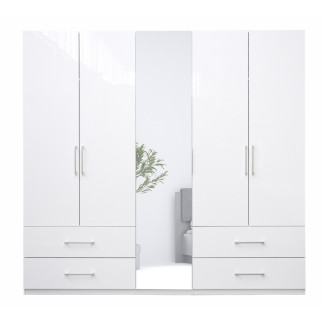 Шкаф 5Дв Альба / Alba Глянец Белый MiroMark AL-15-WB