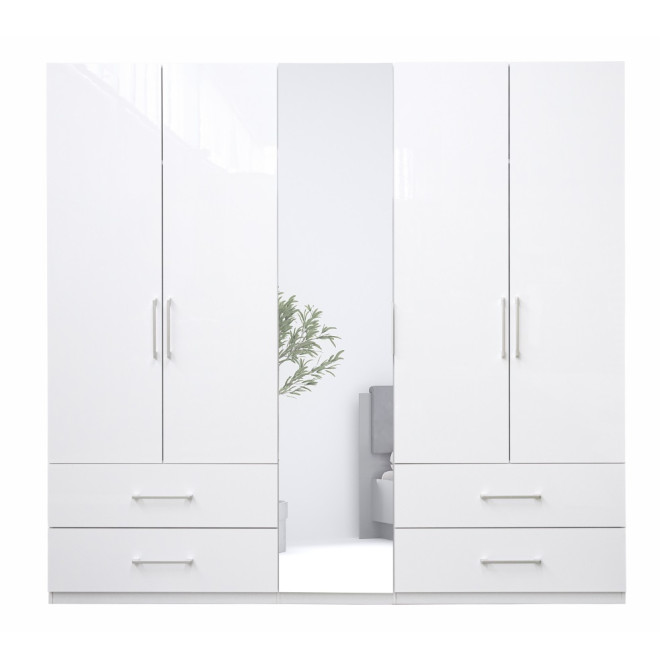 Шкаф 5Дв Альба / Alba Глянец Белый MiroMark AL-15-WB