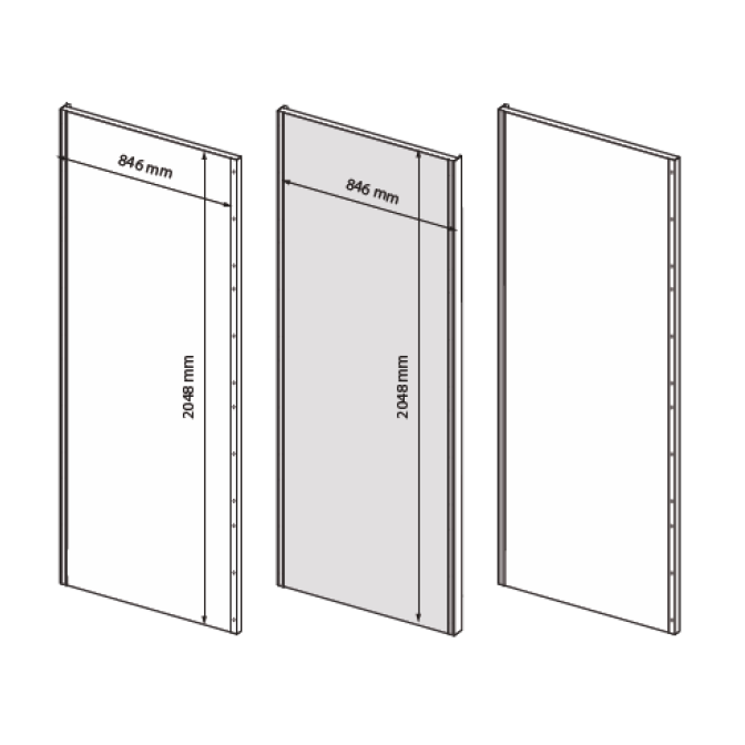 Шкаф-купе с зеркалом 2,5х2,1 Меги / Megy Глянец Шиншила Серая MiroMark MG-25-GG