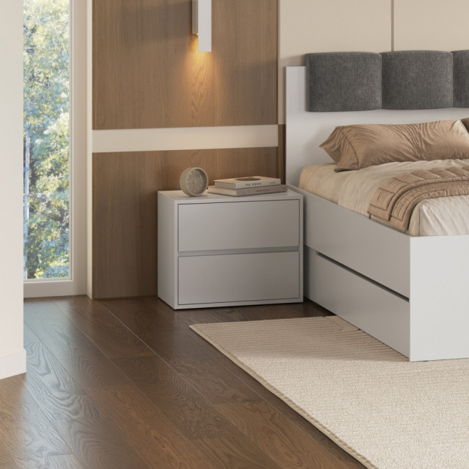 Тумба ліжка Тібо / Tibo Супер Мат Білий MiroMark TB-52-WM