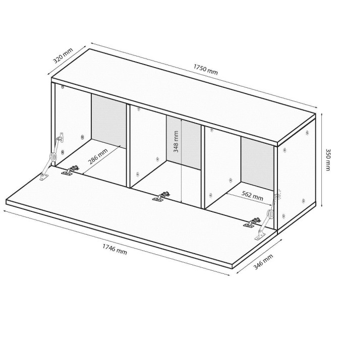 Секція BOX-34 / Глянець Чорний MiroMark BX-34-BL