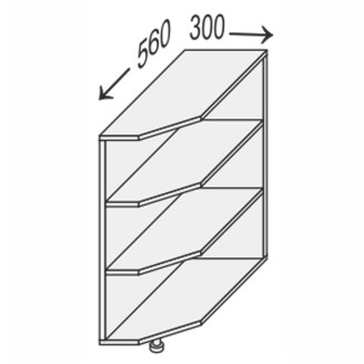 Кухонная секция Валенсия нижняя 30НЗК/820 Угловое окончание VL-031W MiroMark