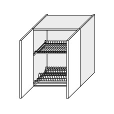 Кухонная секция Мери верхняя 60ВС/720 2дв Сушка MR-464W/9003gl MiroMark