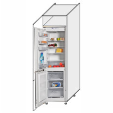 Кухонная секция Мери Пенал 60ПХ/2140 Холодильник MR-763W/9003gl MiroMark