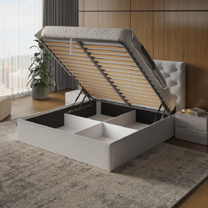 Кровать Мягкая обивка с подъёмным механизмом 1,6х2,0 Ривьера / Riviera MiroMark SF-46-RV