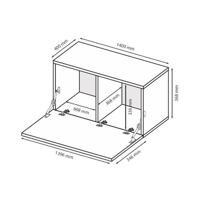 Секция BOX COLOR- TV 1,40 / Дуб Артизан MiroMark BX-43-OA