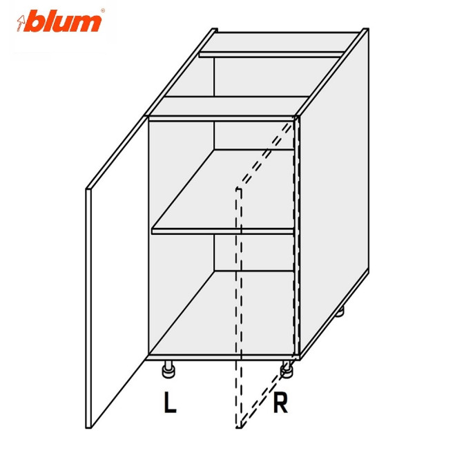 Кухонная секция Миллениум WG нижняя 30Н/820 1дв Pro Blum Левая ML-033W/01L MiroMark
