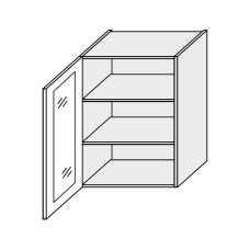 Кухонная секция Валенсия верхняя 60В/720 1дв Витрина VL-472W/9003 MiroMark