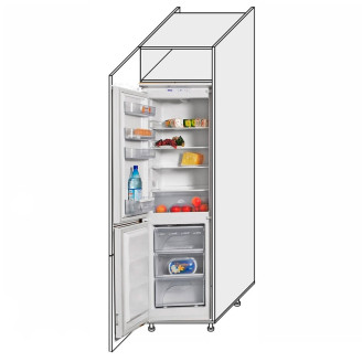 Кухонная секция Валенсия Пенал 60ПХ/2320 Холодильник VL-862W/9003 MiroMark