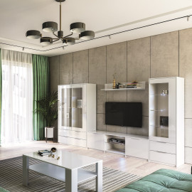 Модульна вітальня Рома / Roma Глянець Білий MiroMark