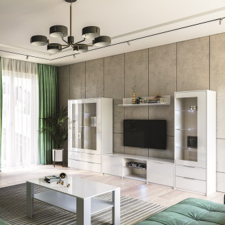 Модульная гостиная Рома / Roma Глянец Белый MiroMark