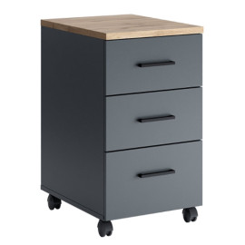 Тумба на колесах Джуріан / Jurian Мат Антрацит - Дуб Вотан MiroMark JN-153-AW