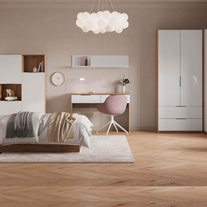 Столик туалетний 2Ящ Асті Джуніор / Asti Junior Глянець Білий - Дуб Крафт MiroMark AS-72-WB