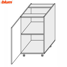 Кухонная секция Мери нижняя 40Н/820 1дв Pro Blum MR-045W/9003gl MiroMark