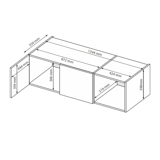 Антресоль 3Дв Меги / Megy Глянец Шиншила Серая MiroMark MG-03-GG