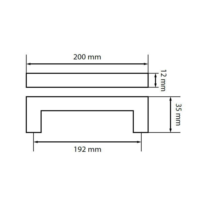 Ручка металлическая СС-192мм Чёрный HL-20-BL MiroMark