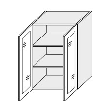 Кухонная секция Мери верхняя 80В/900 2дв Витрина MR-586W/9003gl MiroMark