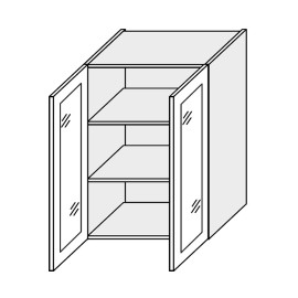 Кухонна секція Мері верхня 80В/900 2дв Вітрина MR-586W/9003gl MiroMark