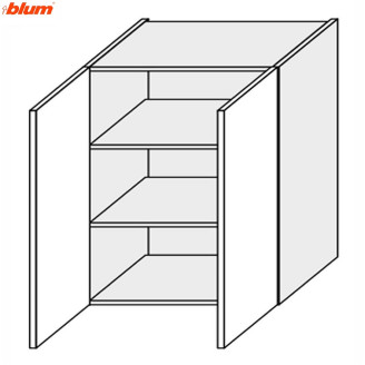 Кухонная секция Винтаж верхняя 80В/720 2дв Pro Blum VN-485W/9003 MiroMark