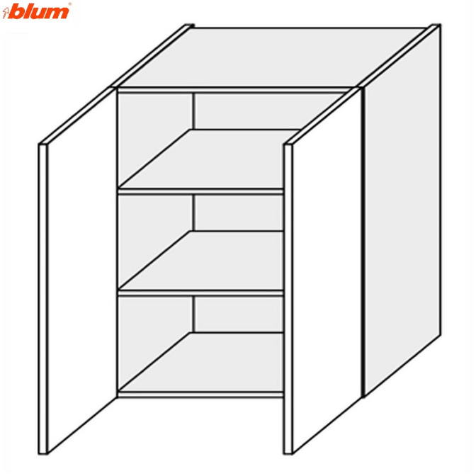 Кухонная секция Винтаж верхняя 80В/720 2дв Pro Blum VN-485W/9003 MiroMark