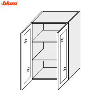 Кухонная секция Валенсия верхняя 80В/900 2дв Витрина Pro Blum VL-587W/9003 MiroMark