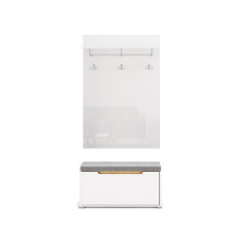 Комплект в прихожую 1 Стелла / Stella Глянец Белый MiroMark