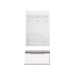 Комплект в прихожую 1 Стелла / Stella Глянец Белый MiroMark