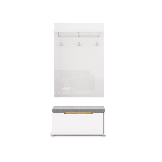 Комплект в прихожую 1 Стелла / Stella Глянец Белый MiroMark