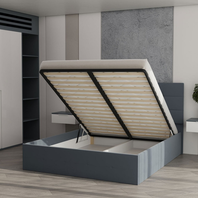 Кровать Мягкая обивка с подъёмным механизмом 1,4x2,0 Бристоль / Bristol MiroMark SF-44-BR