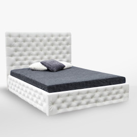 Кровать Мягкая обивка 1,6x2,0 Дианора / Dianora Белый Эко - Кожа Мат MiroMark SF-56-DN
