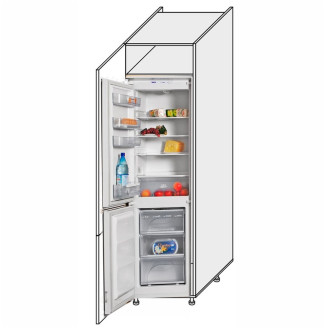 Кухонная секция Валенсия Пенал 60ПХ/2140 Холодильник VL-763W/9003 MiroMark