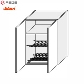 Кухонная секция Мери верхняя 80ВС/900 2дв Сушка Pro Blum + Rejs MR-584W/9003gl MiroMark