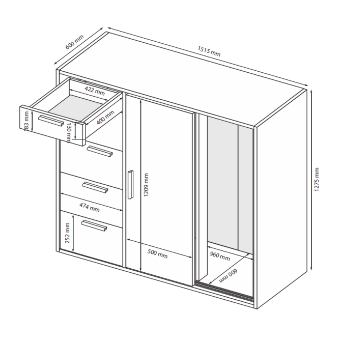 Комод Кейс 2Дв 5Шх MiroMark купить