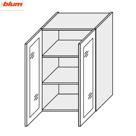 Кухонная секция Винтаж верхняя 80В/900 2дв Витрина Pro Blum VN-587W/9003 MiroMark