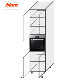 Кухонна секція Пенал Міленіум 60ПД/2320 Духовка Pro Blum Права ML-866W/9003R MiroMark