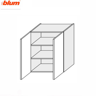 Кухонная секция Мери верхняя 60В/720 2дв Pro Blum MR-469W/9003gl MiroMark