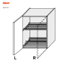 Кухонная секция Миллениум WG верхняя 60ВС/720 1дв Сушка Pro Blum  +  Rejs Правая ML-479W/01R MiroMar