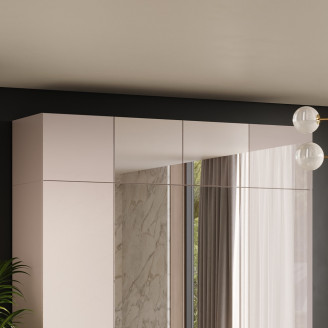 Антресоль 4Дв с зеркалом Лилу / Lily Глянец Кашемир MiroMark LY-05-GC 