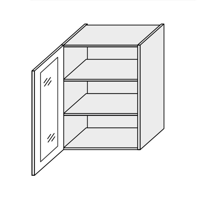 Кухонная секция Винтаж верхняя 60В/720 1дв Витрина VN-472W/9003 MiroMark
