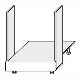 Кухонная секция Глори нижняя 60НД/820 GL-067W/01 MiroMark