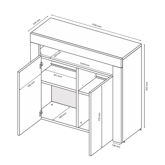 Комод Модерн 2Д MiroMark купить