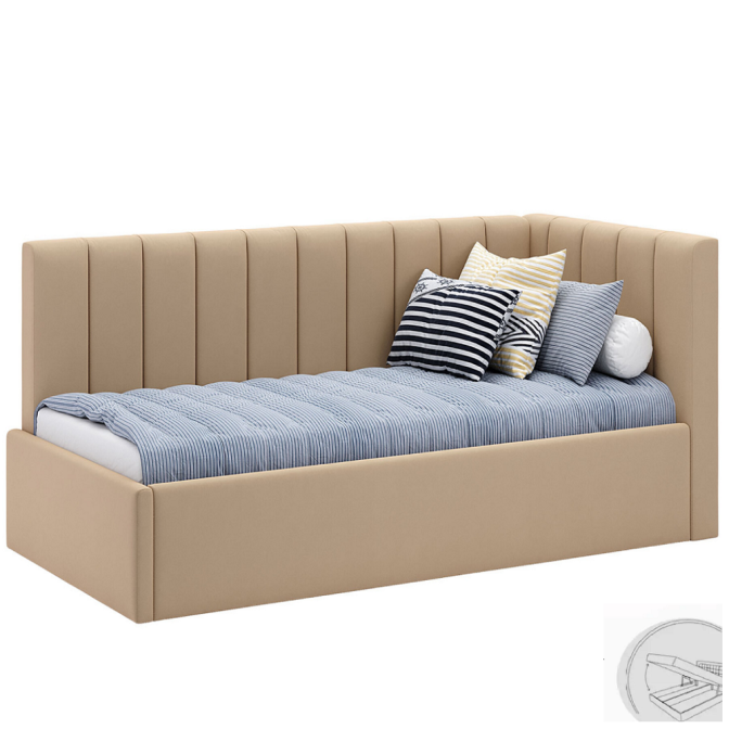 Кровать Мягкая обивка с подъёмным механизмом 0,9х2,0 Шайн / Shine MiroMark SF-41-SN