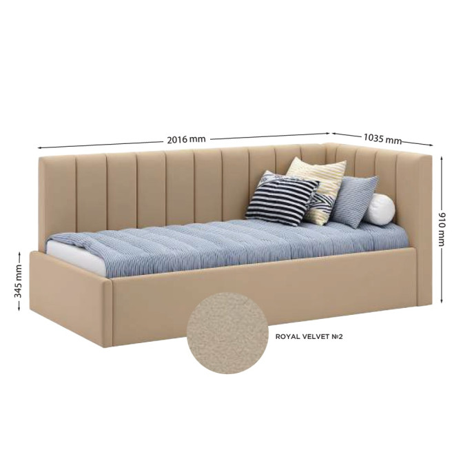 Кровать Мягкая обивка с подъёмным механизмом 0,9х2,0 Шайн / Shine MiroMark SF-41-SN