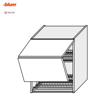 Кухонная секция Миллениум верхняя 60ВС/720 2дв Сушка Aventos Pro Blum  +  Rejs ML-474W/9003R MiroMark