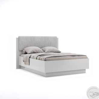 Кровать с подъёмным механизмом 1,6x2,0 Меги / Megy Глянец Шиншила Серая MiroMark MG-46-GG