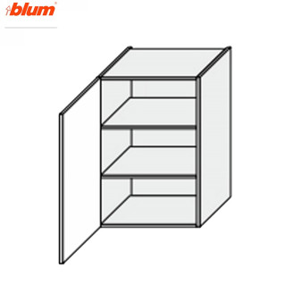 Кухонная секция Мери верхняя 50В/900 1дв Pro Blum MR-551W/9003gl MiroMark