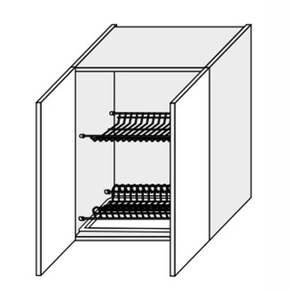 Кухонна секція Лео верхня 60ВС/720 2дв Сушка LE-464W/06 MiroMark
